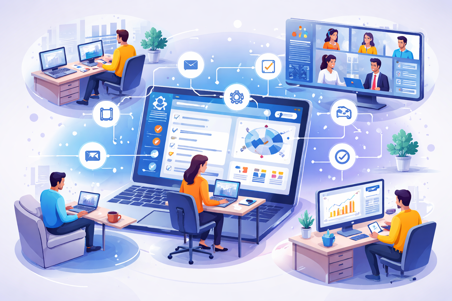 تحول «دورکاری سازمانی» با اتوماسیون هوشمند: چالش‌ها، فرصت‌ها و بهترین راهکارها