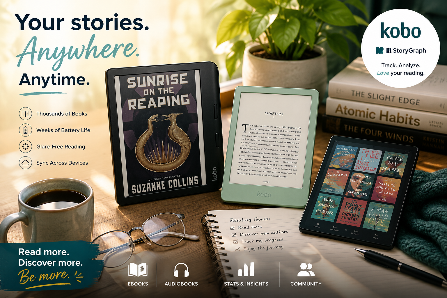 کوبو با همکاری StoryGraph رقیبی جدی برای Kindle و Goodreads آمازون ساخت