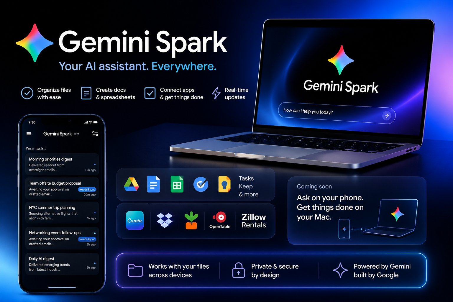 Gemini Spark گوگل برای مک منتشر شد؛ دستیار هوشمند گوگل حالا به دسکتاپ می‌آید
